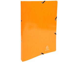 Ringhefter mit Gummizug aus Colorspan-Karton mit 2 Ringen 15mm, Rückenbreite 20mm, 32x25cm für DIN A4 - Iderama - Orange