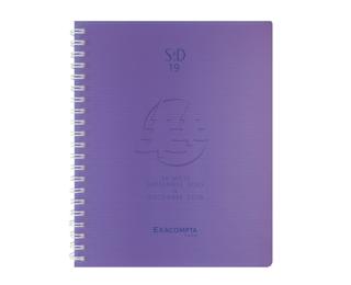 Agenda de bureau SAD 19S Linicolor 14 x 18 cm Semainier Septembre 2025 à Décembre 2026 - 16 mois. - Violet