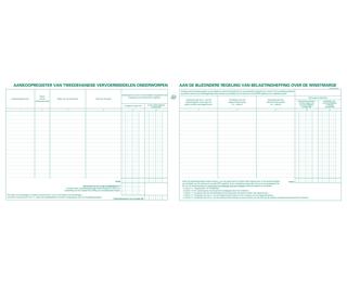 Speciale registers Garagisten - Tweedehandsvoertuigen binnenland & export - vergelijkingsregisters achteraan - Nederlandstalig - 80 blad