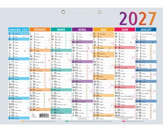 Calendrier Multicolore 55 x 40,5 cm Semestriel 2027