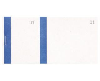 Bloc vendeur à bande couleur 100 feuillets double numérotage - Format 6 ,6x13,5 cm - Bleu