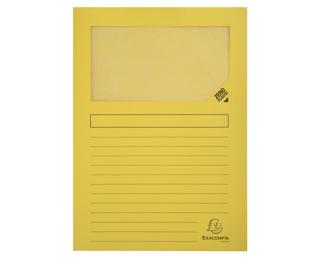 Exacompta Forever Recycled Window Folder, A4 (Pack 100) - Yellow