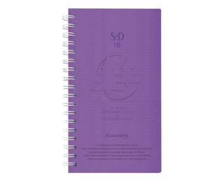 Agenda de poche SAD 16S Linicolor 9 x 16 cm Semainier Septembre 2026 à Décembre 2027 - 16 mois - Violet