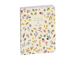 Agenda Forum Julie Adore Telle est ma nature 12 x 17 cm Journalier Août 2025 à Juillet 2026 