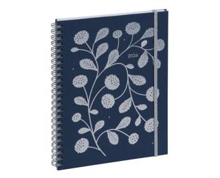 Agenda de bureau Horizons 20S Visuel spiralé Végétal 15 x 21 cm Semainier Janvier à décembre 2026 - Bleu
