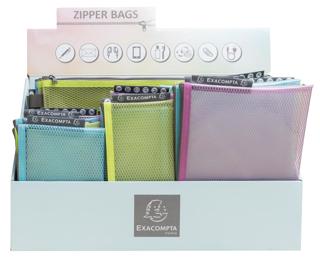 Display, Tasche/Etui mit Reißverschluss, PP flexibel, Kollektion Pop'N Co - Farben sortiert