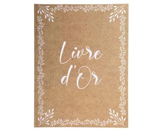 Gastenboek 100 blz met goudsnede - Formaat 27x22cm - KRAFT 