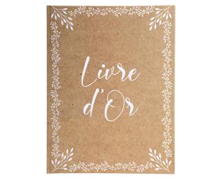 Livre d'or 100 pages tranche or - Format 27x22cm - KRAFT 