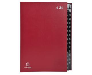 Cartella Ordonator copertina rigida, dorso estensibile, 32 scomparti numerci 1-31 - 25x33cm 