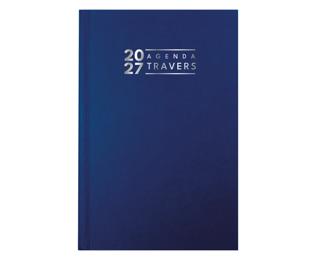 Agenda bureau Carré Travers 13,5 x 21 cm Journalier Janvier à Décembre 2027 - Coloris aléatoire