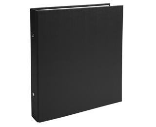 Classeur rembordé polypropylène format ecolier 2 anneaux 25mm - 230x215mm - Noir