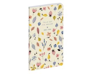 Agenda de poche SAD 16 Julie Adore 9 x 16 cm Semainier Septembre 2025 à Décembre 2026 - 16 mois-Nature