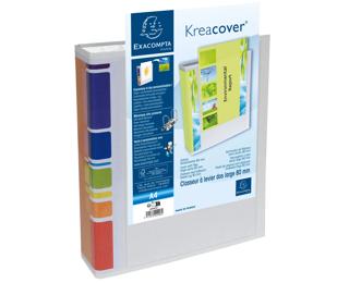 Exacompta Kreacover Prem'Touch Lever Arch File, A4, 80mm spine - White