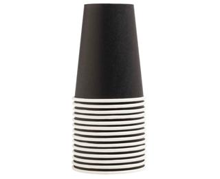 15 Gobelets en carton, 20 cl - Noir