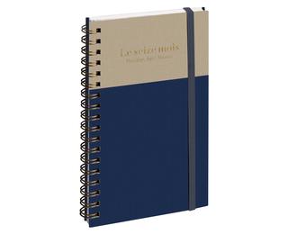 Agenda de poche SAD 16S Gustave 9 x 16 cm Semainier Septembre 2026 à Décembre 2027-16 mois - Bleu marine
