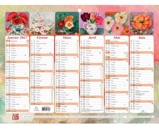 Calendrier semestriel Sophie Adde avec illustrations 29,5 x 22 cm Semestriel 2027 - Visuel