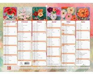 Calendrier semestriel Sophie Adde avec illustrations 29,5 x 22 cm Semestriel 2027 - Visuel