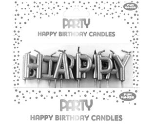 Set de 13 bougies lettres ''Happy Birthday'' pour gâteau