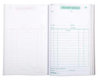 Exacompta - Guildhall Duplicate Delivery Note Book - 100 Sets - Carbonless - Cloth Tape Binding - White