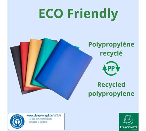 Lot de 10 Pochettes rabat Forever® recyclées A4,couleurs vives assortis