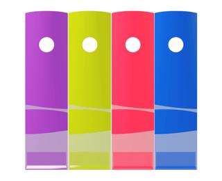 Exacompta Crystal Mag,Cube Magazine File, Set of 4 