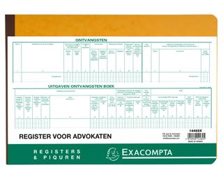 Boekhoudingsregister Ontvangsten&Uitgaven - Advocaten - Nederlandstalig - ingebonden - 80 blad
