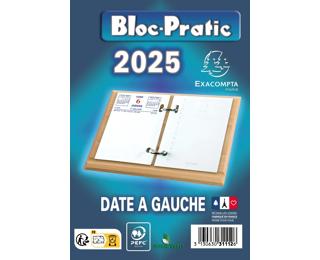 Bloc-pratic date à gauche 8,2x12 cm par 10 - 2026 