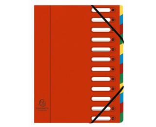 Clasificadores Harmonika ® lomo extensible Con gomas y ventanas troqueladas - Tamaño: 24,5x32 cm para: A4 - Rojo