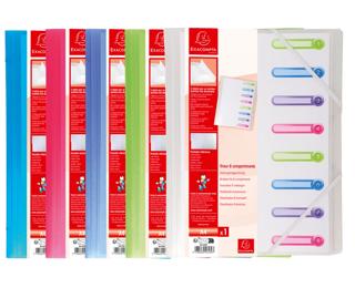 Trieur polypropylène 3 rabats Chromaline 8 compartiments