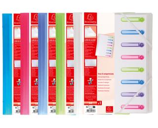Trieur polypropylène 3 rabats Chromaline 8 compartiments 