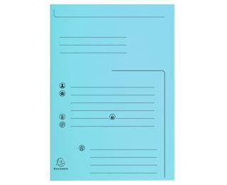 Paquet de 25 chemises 2 rabats SUPER 210 Contact - 24x32cm - Bleu clair
