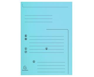 25er Packung Aktenmappen mit 2 Klappen SUPER 210 Contact - 24x32cm - Hellblau