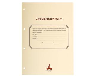 Recharge 297X210 Assemblées générales , Conseil d'administration 100 feuillets foliotés 90g + gardes 