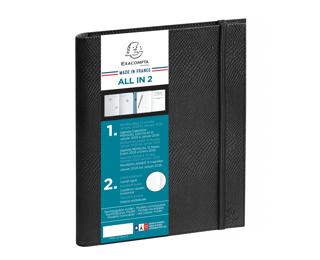 Agenda de bureau All in 2 EasySlim 21 Kaa 15 x 21 cm Mensuel Janvier 2026 à Janvier 2027 - 13 mois - Noir