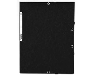 Chemise à élastiques 3 rabats carte lustrée 355g/m2 - Noir