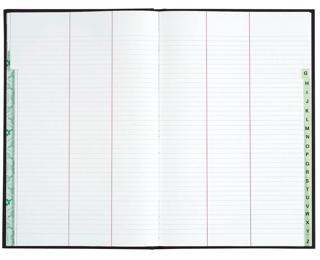 Registre 340X225 Répertoire travers 400 pages - Noir toilé
