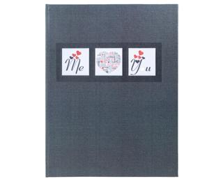 Gästebuch ME & YOU 27x22 cm, 100 Seiten, Goldschnitt - Schwarz