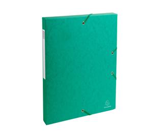 Boite de classement Exabox Dos 25mm Carte lustrée - A4 - Vert