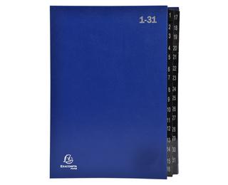 Trieur rigide Economique Ordonator 32 compartiments numériques - 24x34cm - Bleu
