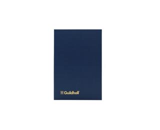 Exacompta Guildhall Account Book 298 x 203mm in Size, Hardback Vinyl Cover, 95gsm Ledger Quality Paper, Traditionally Sewn 5 Cash Columns - Blue