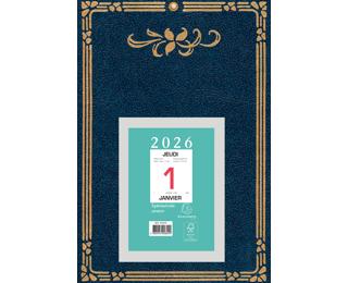 Bloc éphéméride neutre Skytos (9,8 x 13,4 cm) support plaque imprimée 14 ,5 x 21,5 cm 2026 - Visuels assortis