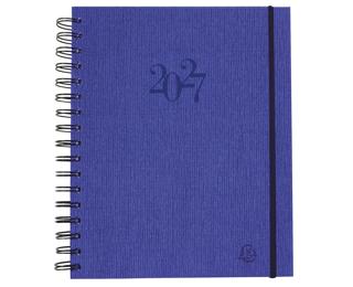 Agenda de bureau Journée planifiée 22S spiralé Carte Napura 18,5 x 22,5 cm Journalier Janvier à Décembre 2027 - Couleurs assorties