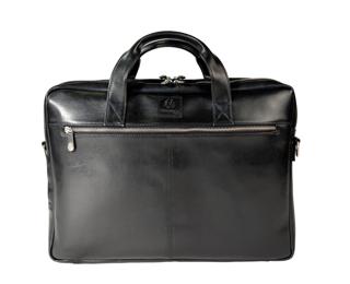 Exactive leather Laptop Double Bag black - Black