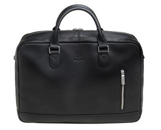 Sacoche double ordinateur Exactive Cuir - Noir