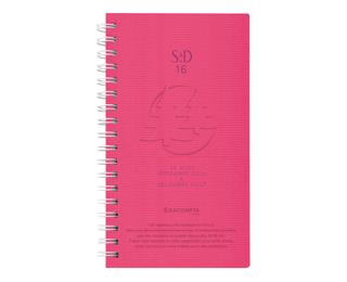 Agenda de poche SAD 16S Linicolor 9 x 16 cm Semainier Septembre 2026 à Décembre 2027 - 16 mois - Rose