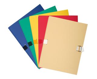 Chemise dos extensible papier 24x32cm - filmée par 5 - Couleurs assorties