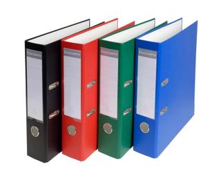 Classeur à levier polypropylène dos de 75mm - Couleurs assorties