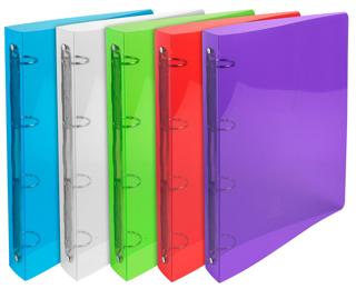 Crystal PP Ringband met 4 ringen van 30 mm - A4 maxi