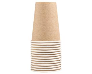 15 Gobelets en carton, 20 cl - Kraft