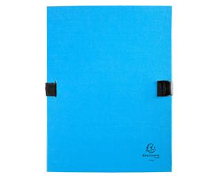 Faldone N'Clip con patella e dorso estensibile fino a 13cm carta telata - 24x32cm - Azzurro